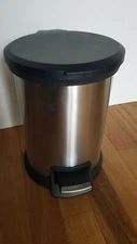 Stylish Stainless Step Trash Garbage Can 1.3 Gallon Round Unbranded