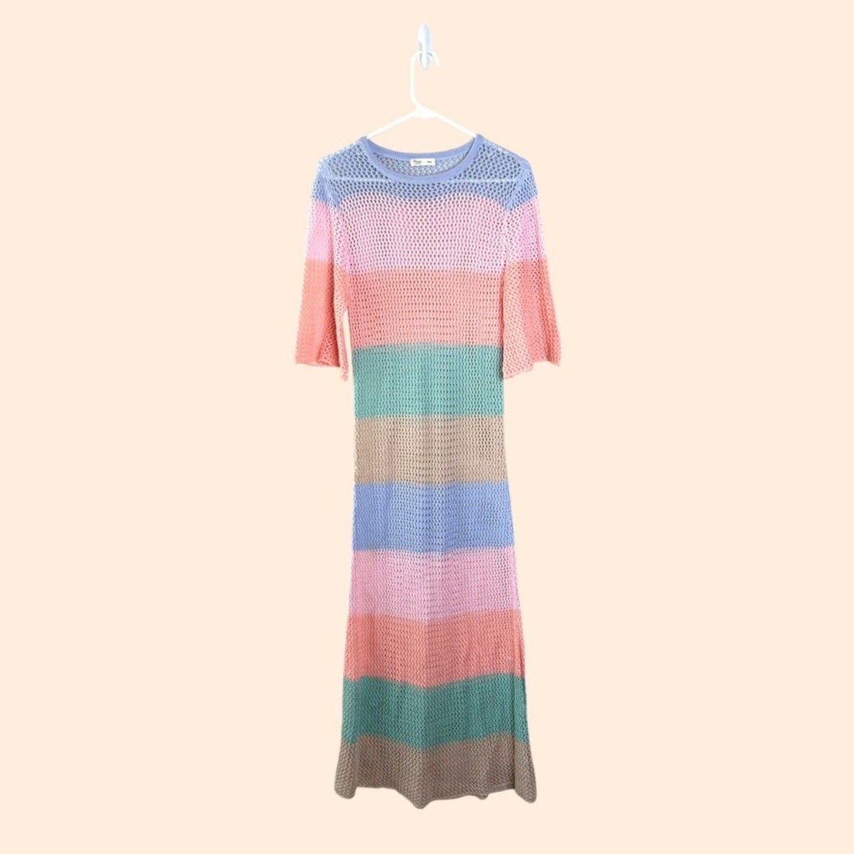 Pitusa Rainbow Crochet Maxi Dress | eBay