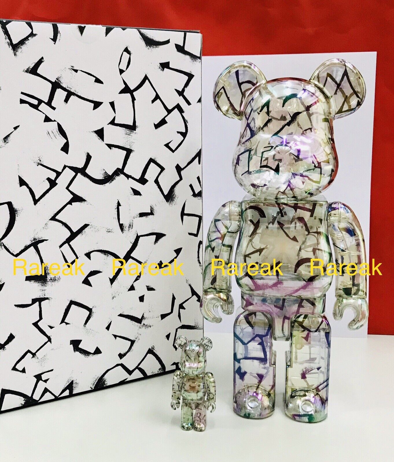 Medicom Bearbrick Jimmy Choo x Eric Haze Light up 400% + 100% Clear  Be@rbrick