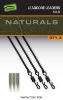 Fox Edges™ Naturals Leadcore Leaders 3Stk. Karpfenangeln