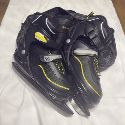 Xiuwoug (42mm - 45mm) 8 1/2 - 10 Ice Skates Black And Yellow