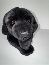 Vintage Animal Alley Toys R Us Black Lab Labrador Puppy Dog Realistic Plush