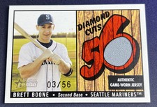 2003 Bowman Heritage Brett Boone Diamond Cuts Red Jersey Relic #03/56 Mariners