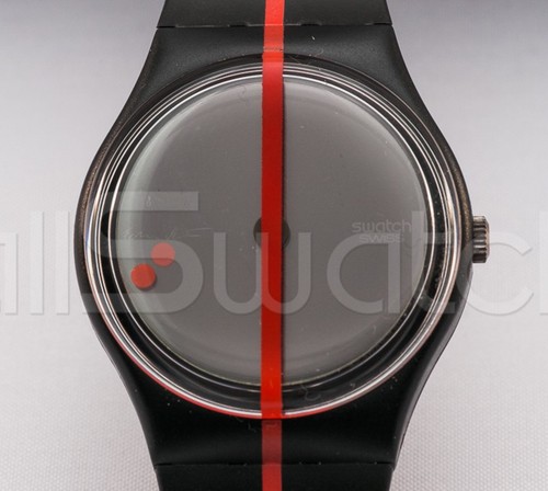 SWATCH SPECIAL 1991 - GZ119 - 360 Rouge Sur BLACKOUT - Neuf - Photo 1 sur 2