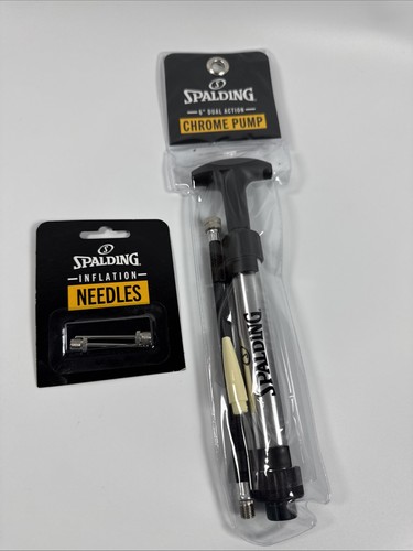 Kit Pompe Double Action Spalding – Gonfleur Pour Ballons De Football, Volley, Basket
