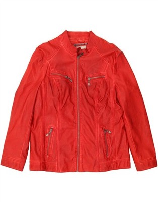 CANDA Damen Kunstlederjacke EU 48 2XL Rot Polyurethan AU10