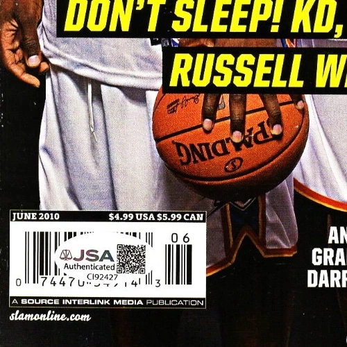 KEVIN DURANT & JEFF GREEN Signed June 2010 Slam Magazine JSA #CI92427 - Image 4 of 4