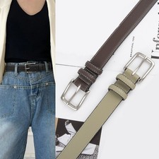 Genuine Leather Casual Jeans Decoration Colourful Waist Belt High Quality Buckle