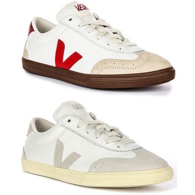 Veja Volley O.T. Leder 70S Inspiriert Herren Trainer Weiß Rot EU 39-46