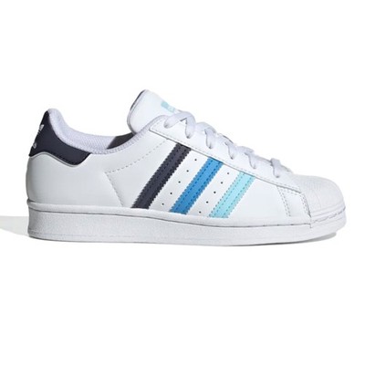 Adidas Superstar Damen Jungen Weiß Blau 36 37 38 39 40 Schuhe Schule Turnschuhe