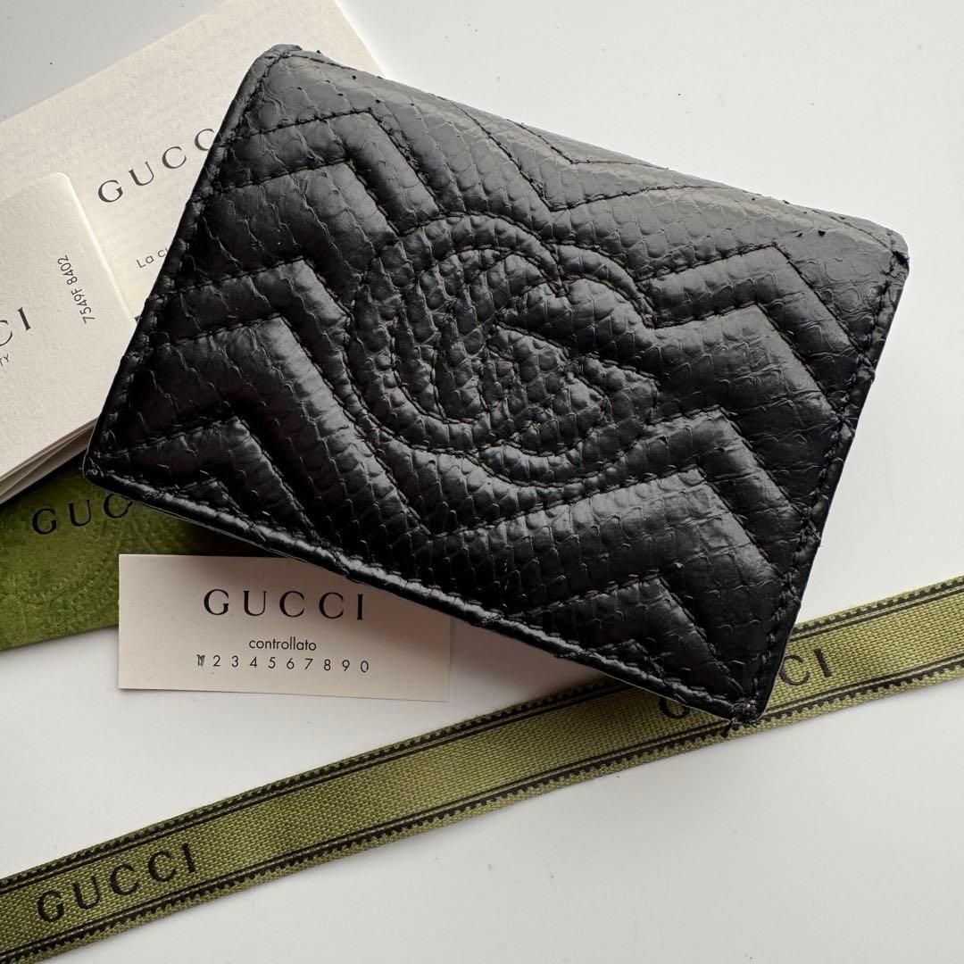 GUCCI Marmont Bifold Wallet Compact Python - image 4
