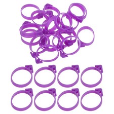 60Pcs Pastry Bag Ties, Silicone Reusable Piping Bag Ties for Cookies, Purple
