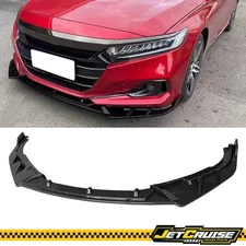 Fits 21-22 Honda Accord 3PC Carbon Fiber Print Front Bumper Lip Splitter PP
