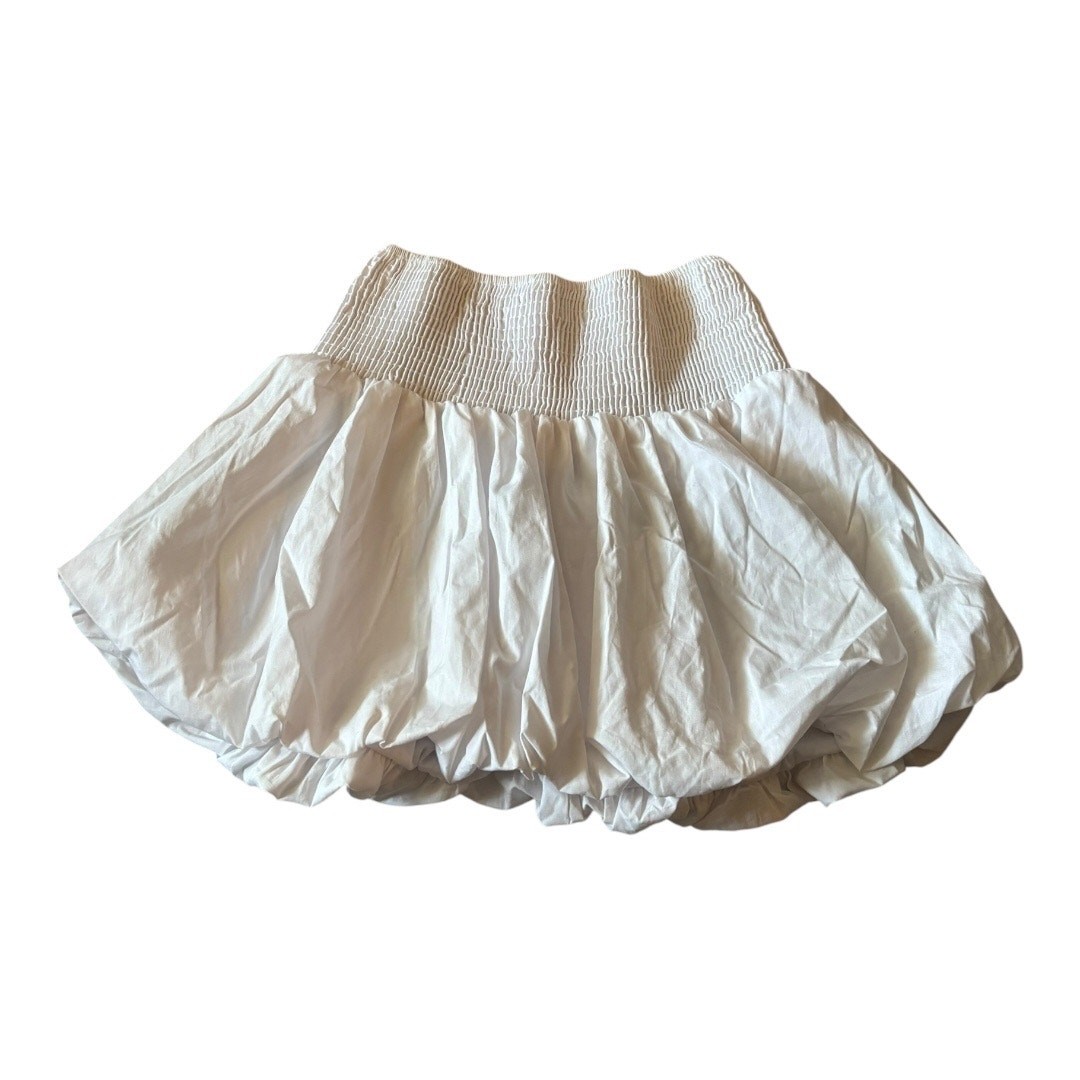 Urban Outfitters Kimchi Blue White Bubble Skirt Smocking Size L