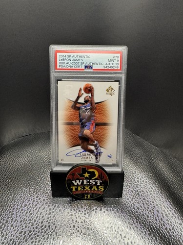 2014 SP Authentic LeBron James 07 Buyback Auto #4/5 PSA 9 DNA 10 Pop 2