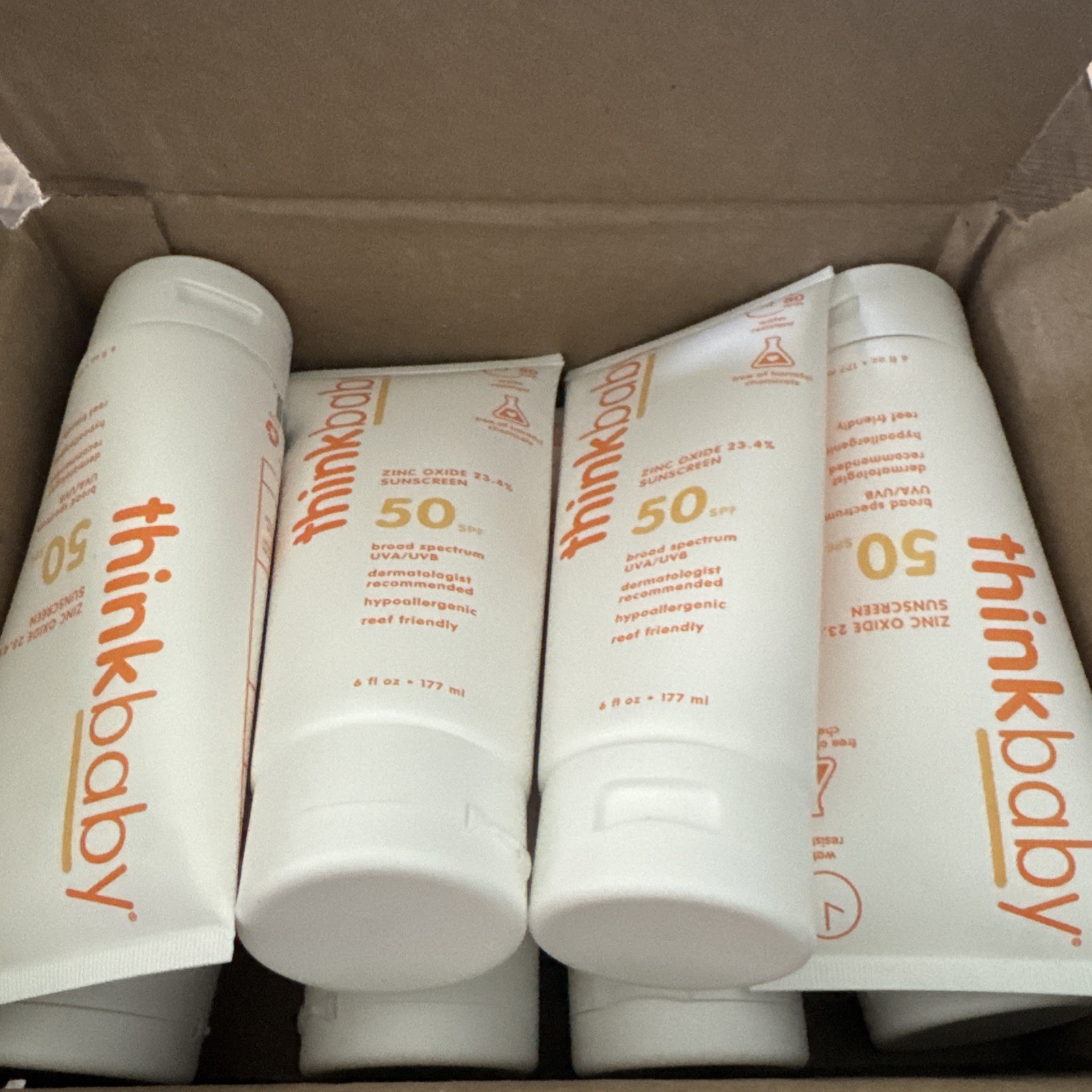 Thinkbaby SPF 50 Baby Mineral Sunscreen 177ml Water Resistant Exp 2026+