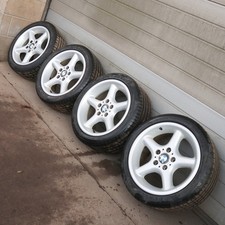 Set 4x BMW Z3 17" Staggered Style 18 ALLOY WHEELS 7.5J 8.5J & Dunlop Tyres