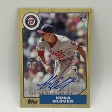 2017 Topps Updated 1987 Topps Autographs Koda Glover RC #KGL WSH