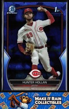 Hunter Hollan 1st 2023 Bowman Draft Sapphire Edition #BDC-59 Cincinnati Reds