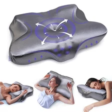 Pain Relief Cooling Pillow for Neck Support Adjustable Cervical Pillow Side S...