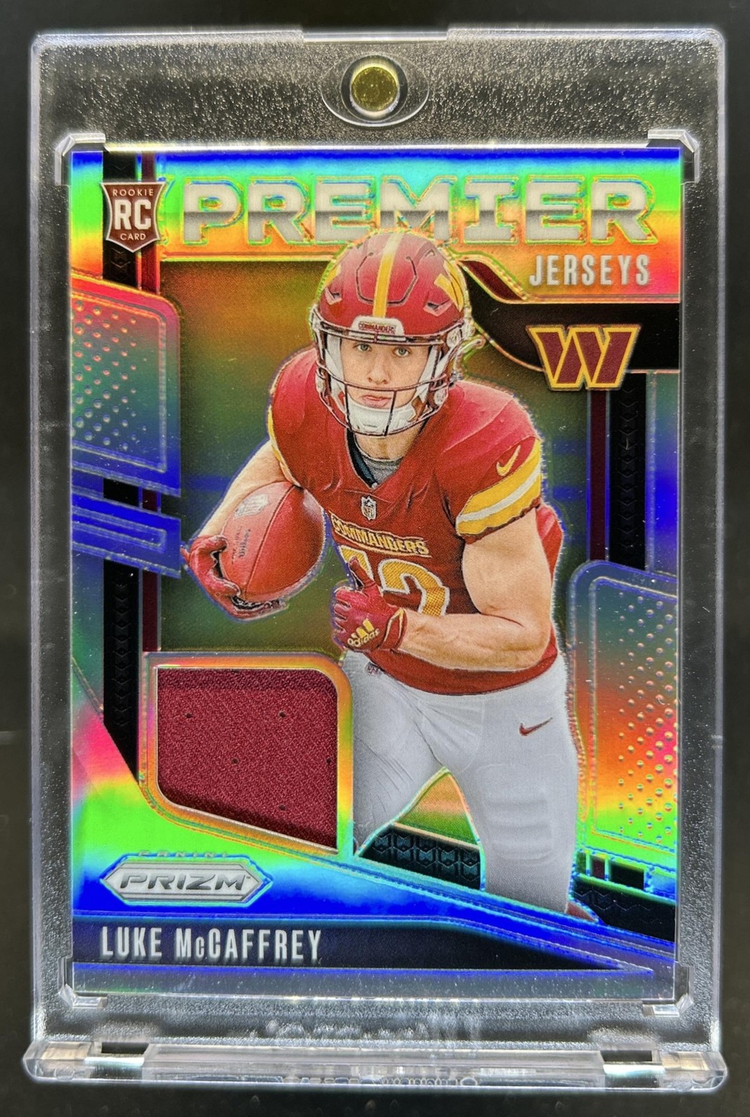 Luke McCaffrey Panini Prizm Premier Jerseys #PJLMY Base