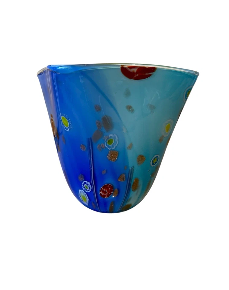Dale Tiffany Hand blown Glass Pendant Shade/ Lamp. Multicolored. Excellent. - Image 3 of 4