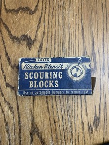 Vintage Scouring Blocks LUSCO kitchen Utensil Box & Blocks