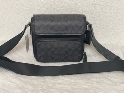 NWT Coach Sullivan Flap Crossbody In Signature Canvas in Black