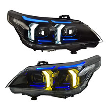 Faros delanteros para BMW Serie 5 E60 2003 2010 E60 actualización luz coche lámpara E60