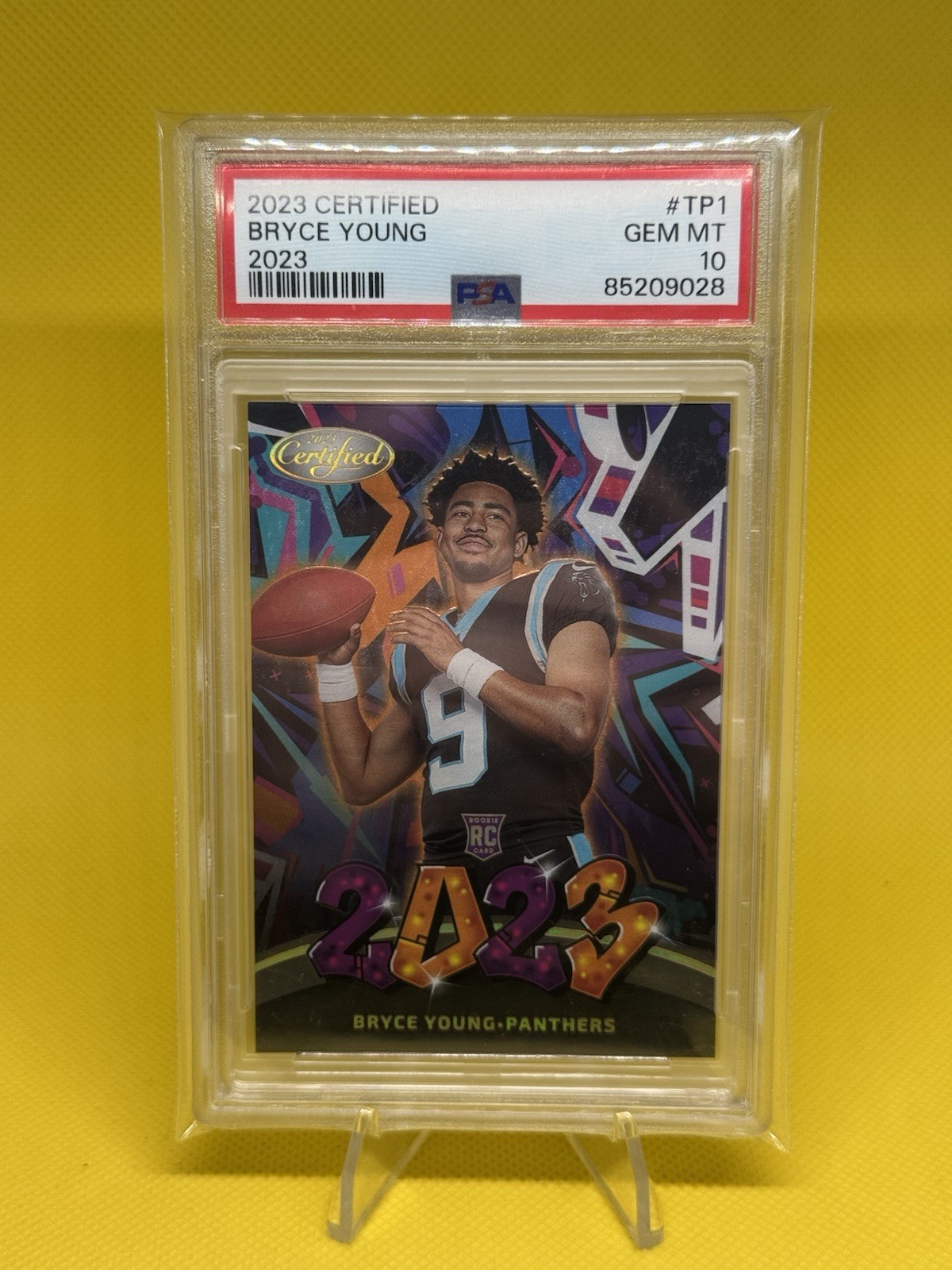 2023 BRYCE YOUNG ROOKIE PSA 10, CASE HIT SSP ROOKIE CARD TP1 PSA POP 8! PANTHERS