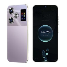 Unlocked Smartphone Android Cellphone 5000mAh Battery Dual SIM 4GB 64GB Purple
