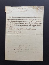 French autograph letter des Bois de Rochefort cur� to Boudet Brie