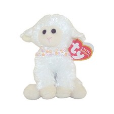 TY Basket Beanie Baby - FLEECIA the Lamb (4 inch) - MWMTs Easter Basket Toy
