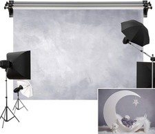 Kate 10x6.5ft Large Grey Background Tint Backdrop Retro Textured Studio Props