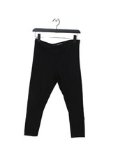 Next Women's Leggings UK 12 Black Viscose with Elastane, Lyocell Modal Cropped