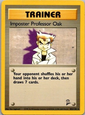 Imposter Professor Oak Rare Base Set 2 102/130 MP