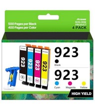 923 Ink Cartridges Combo Pack Without Chip Replacement for HP 923 Ink Cartridges