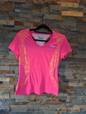 L  Fila Sport Running Woman Active Top Made In Vietnam With Pockets By The Sides