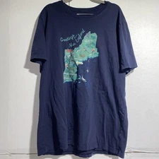 EASTERN MOUNTAIN SPORTS Navy Blue Organic Cotton T-Shirt Size XL New England