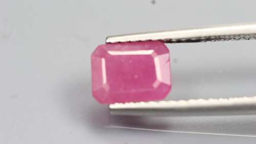 1.50 CTS NATURAL OCTAGON BLOSSOM PINK UHEATED BURMEESE RUBY LOOSE GEMSTONE R18 - Video 1 of 1
