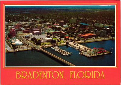 #ad #ad Aerial View of Downtown Bradenton Florida Postcard Unposted $3.51