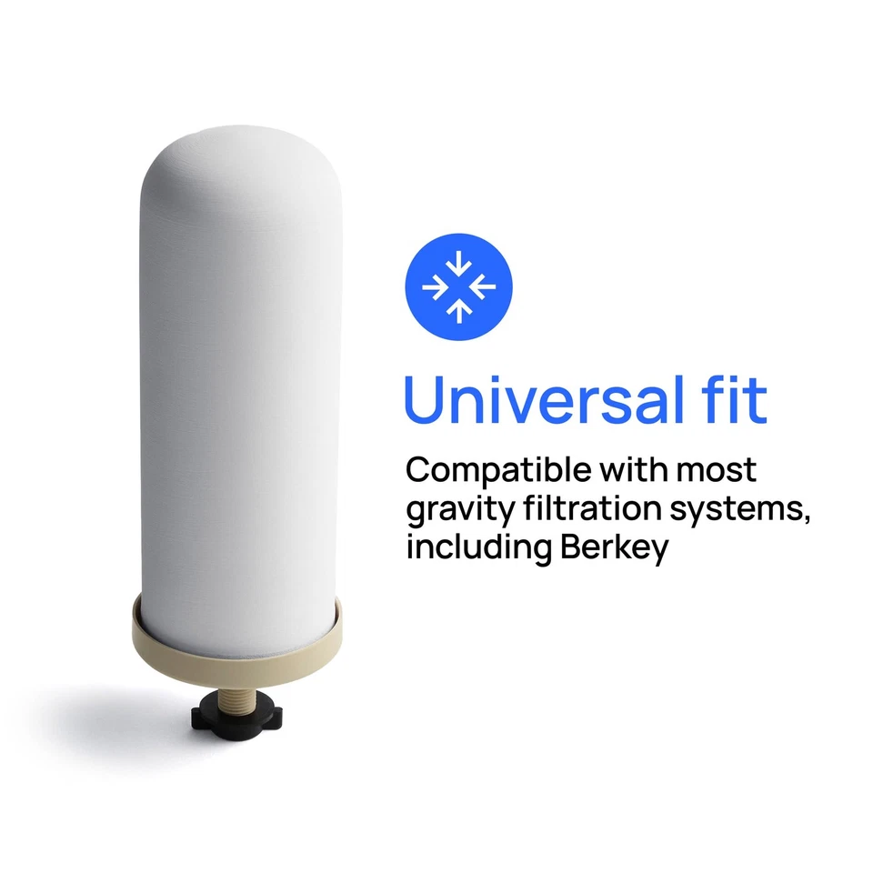 Gravity Water Filter System 2.25 Gallon Brushed Ceramic NSF/ANSI Certified - Image 4 of 4