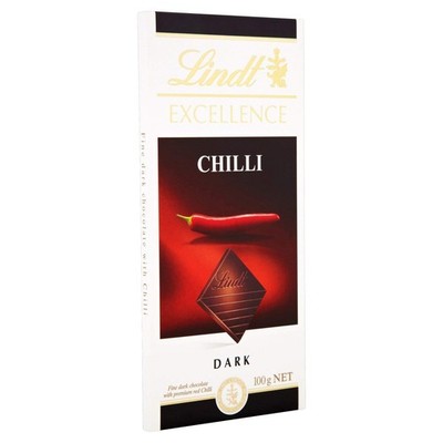LINDT EXCELLENCE CHILLI DARK CHOCOLATE, 100g