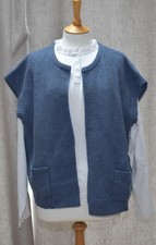 Edge to Edge Waistcoat in Denim Marl Size XXL UK 24/26