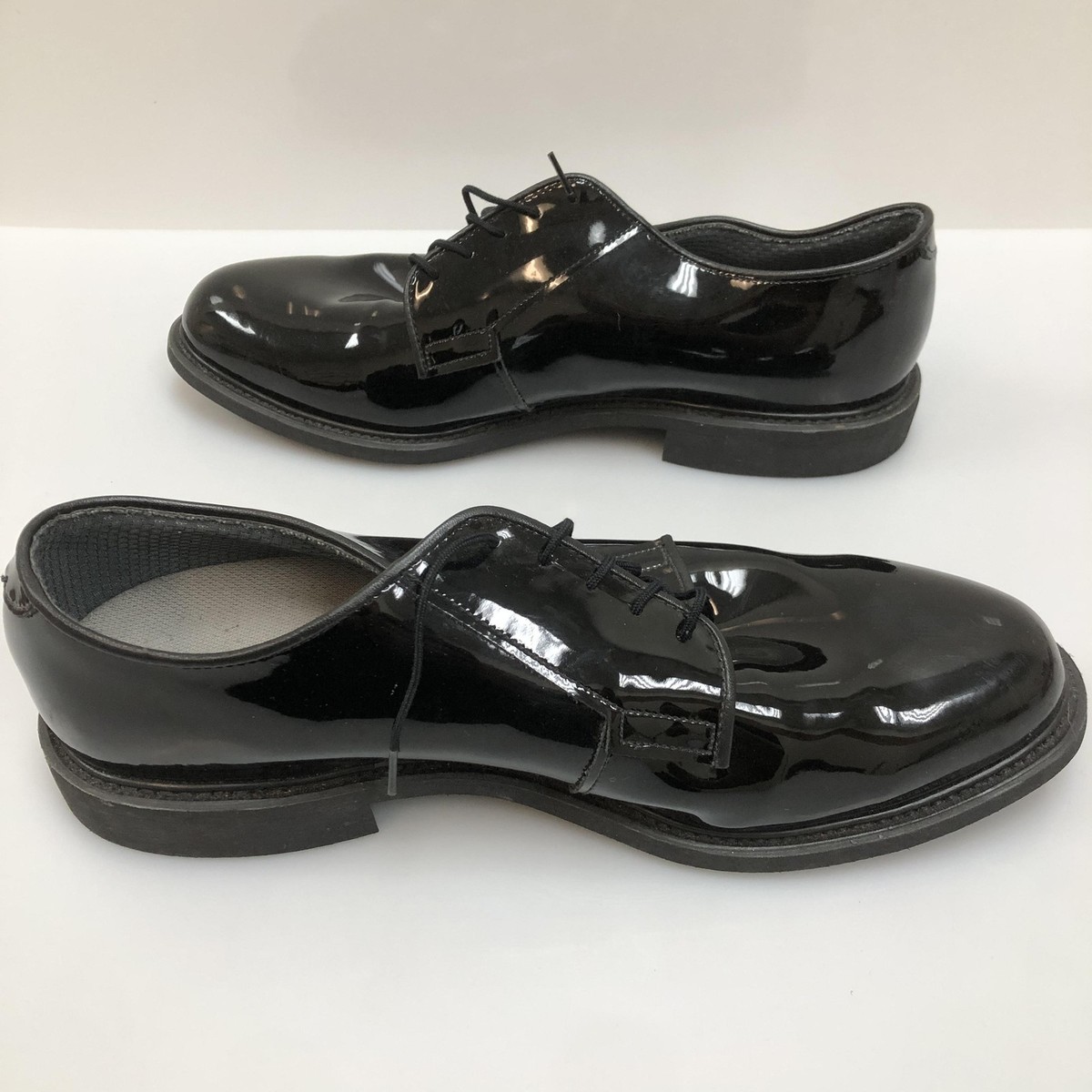 Bates Shoes Mens Size 13 Black Patent Synthetic Oxford Dress 00941