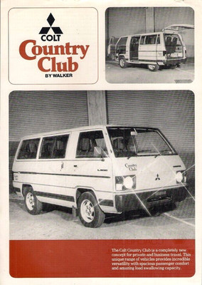 Colt L300 Country Club von Walker 1980 UK Markt Einzelblatt Prospekt Mitsubishi