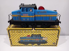 Vintage 1960s Masudaya Modern Toys Tinplate Mighty Diesel Train 4690 Boxed Rare