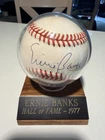 Ernie Banks Signed Baseball Ball Chicago Cubs Autograph Original