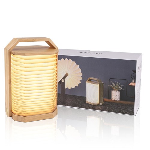 Novelty Portable Folding Wooden Book Lamp USB Rechargeable Desk Night Light Warm - Picture 12 of 15