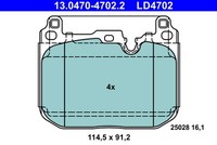 ATE BremsbeläGe Bremsbelagsatz FüR BMW 1Er F40 X2 F39 F48 Mini Mini Clubman